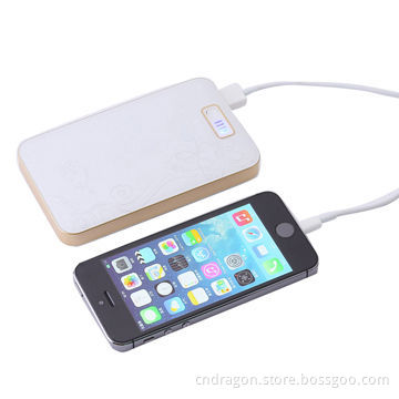 Power Banks with 9,000mAh Capacity, Dual USB Output, 3D Imprinting Flower